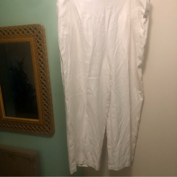 100% Silk white pants, nwt, size - Picture 4 of 11